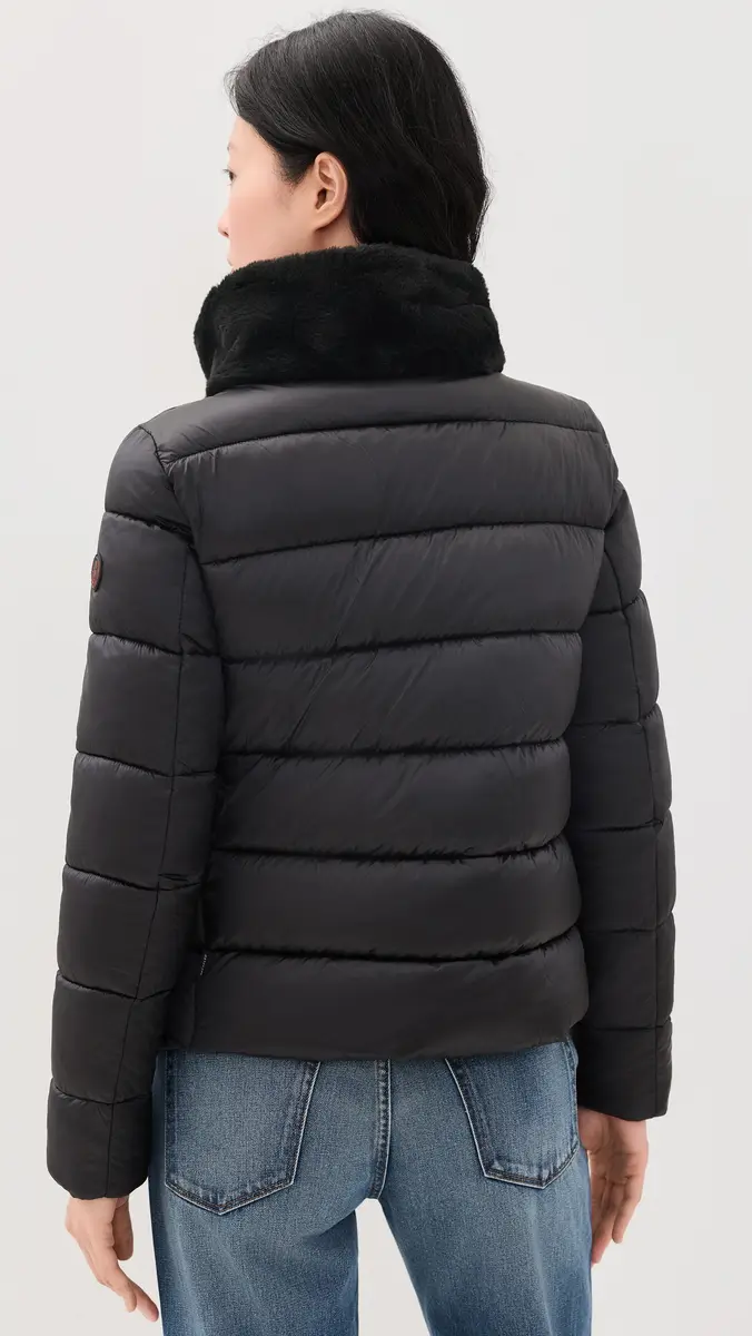 Save the Duck Mei Faux Fur Trim Quilted Coat | Thumbnail 3 Save the Duck Mei Faux Fur Trim Quilted Coat | Thumbnail 3