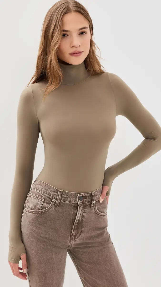 Commando Ballet Turtleneck Thong Bodysuit with Thumbholes | Thumbnail 2 Commando Ballet Turtleneck Thong Bodysuit with Thumbholes | Thumbnail 2