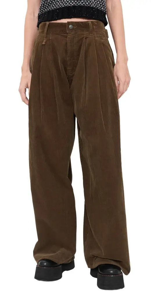 R13 Triple Pleated Corduroy Pants