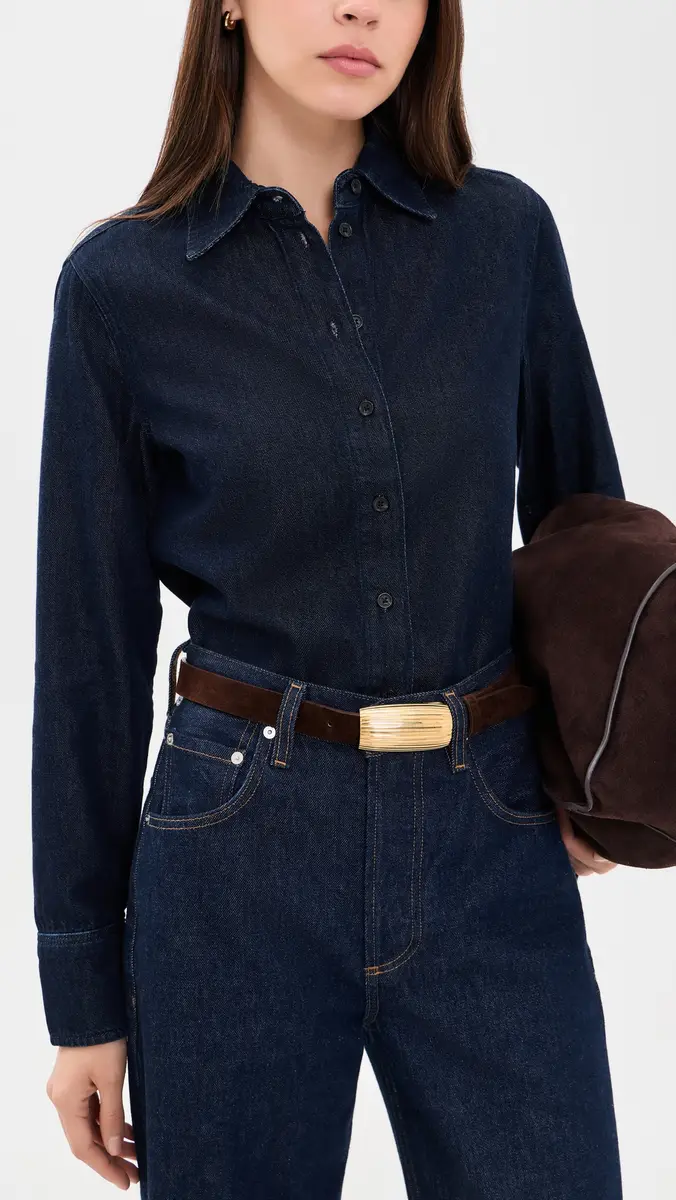 L'Agence Machado Ribbed Dome Belt | Thumbnail 3 L'Agence Machado Ribbed Dome Belt | Thumbnail 3