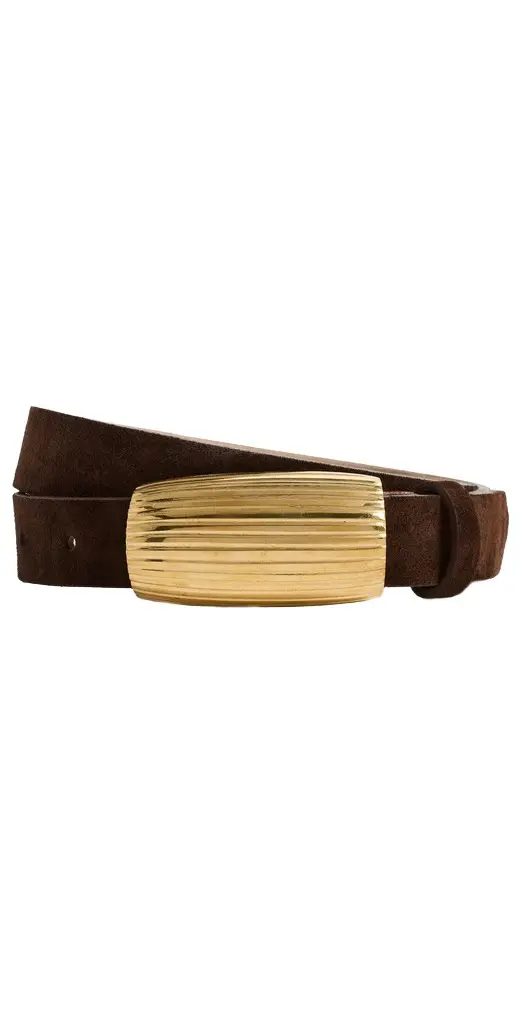L'Agence Machado Ribbed Dome Belt