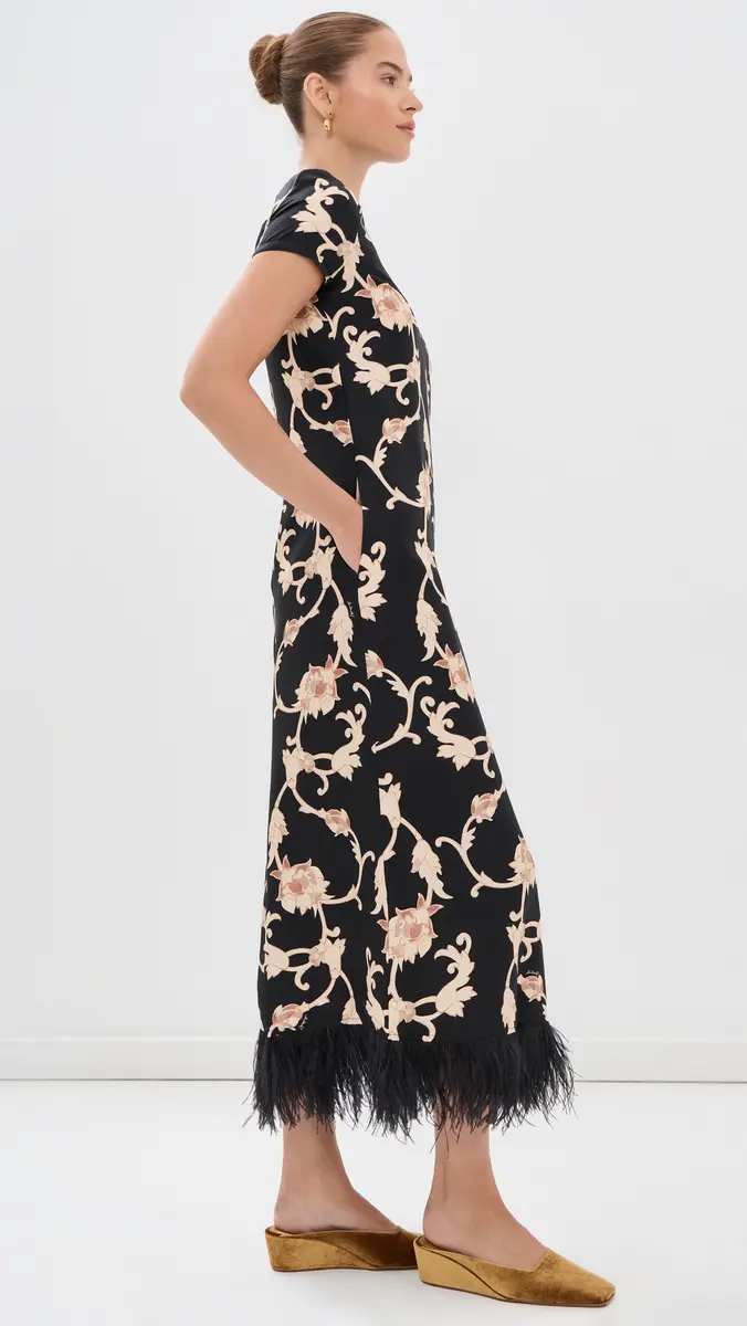 La DoubleJ Swing Dress with Feathers Buttercup | Thumbnail 4 La DoubleJ Swing Dress with Feathers Buttercup | Thumbnail 4
