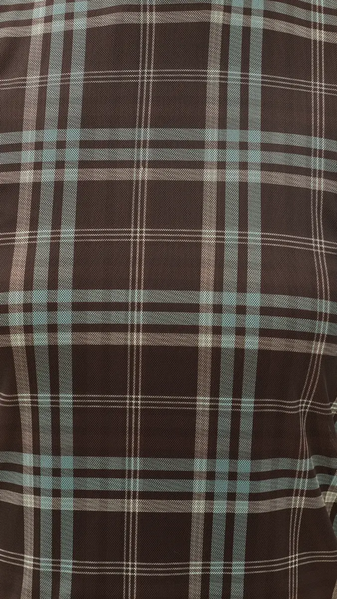 Another Girl High Neck Check Print Mesh Top | Thumbnail 6