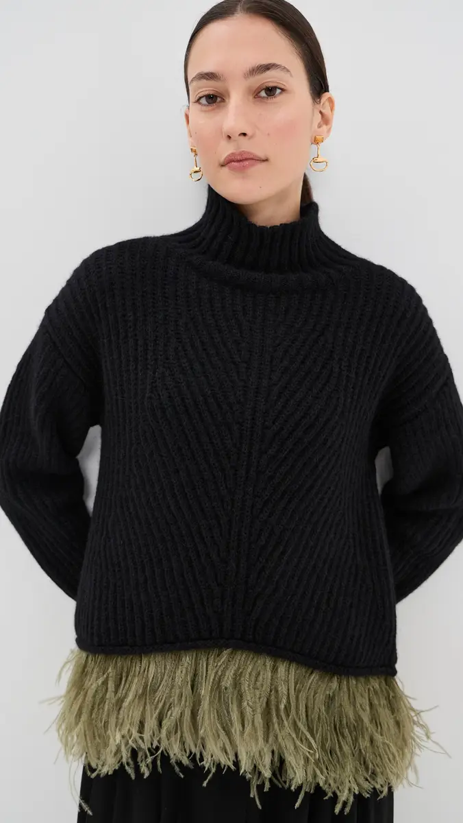 La DoubleJ High Kick Sweater with Feathers Solid | Thumbnail 2 La DoubleJ High Kick Sweater with Feathers Solid | Thumbnail 2