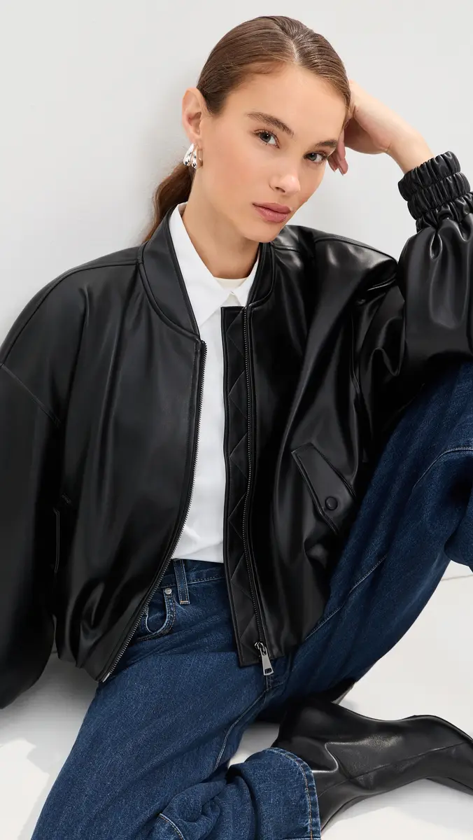 LE BOP Dawn Faux Leather Exaggerated Sleeve Jacket | Thumbnail 2 LE BOP Dawn Faux Leather Exaggerated Sleeve Jacket | Thumbnail 2