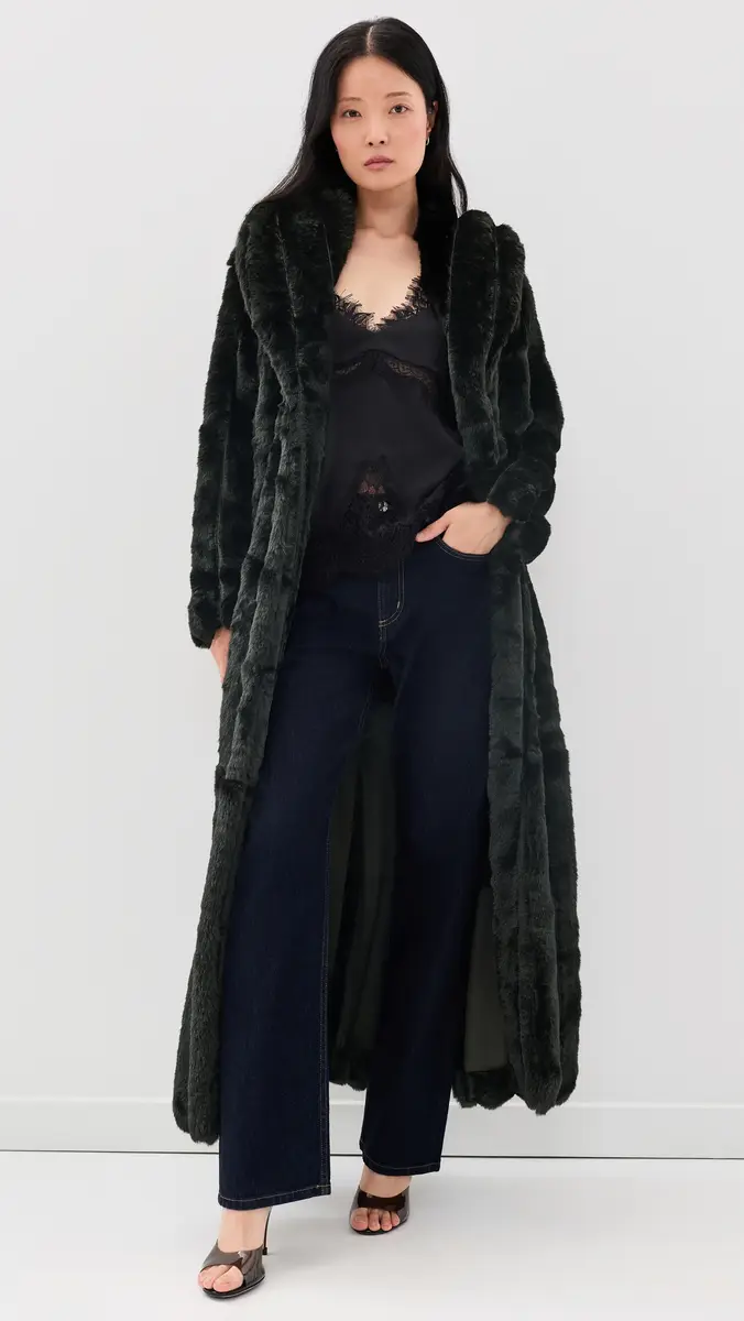 Bardot Marta Faux Fur Longline Coat | Thumbnail 2 Bardot Marta Faux Fur Longline Coat | Thumbnail 2