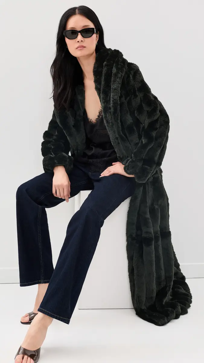 Bardot Marta Faux Fur Longline Coat | Thumbnail 5 Bardot Marta Faux Fur Longline Coat | Thumbnail 5