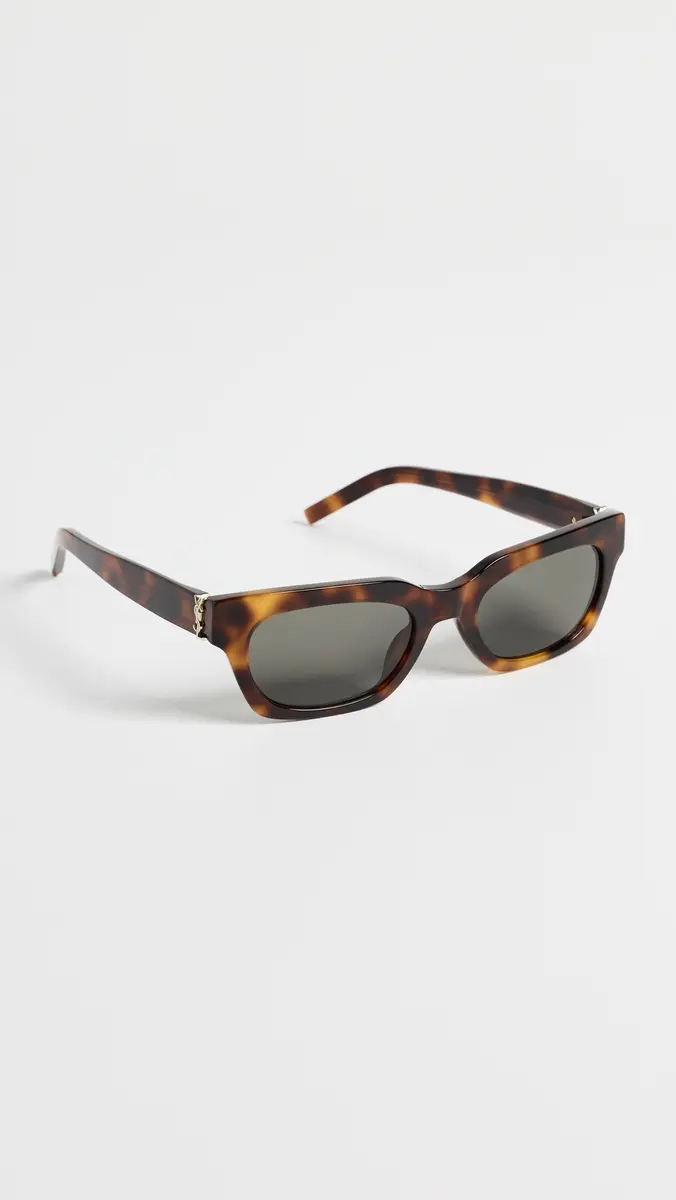 Saint Laurent Tortoise Rectangle Sunglasses | Thumbnail 4 Saint Laurent Tortoise Rectangle Sunglasses | Thumbnail 4