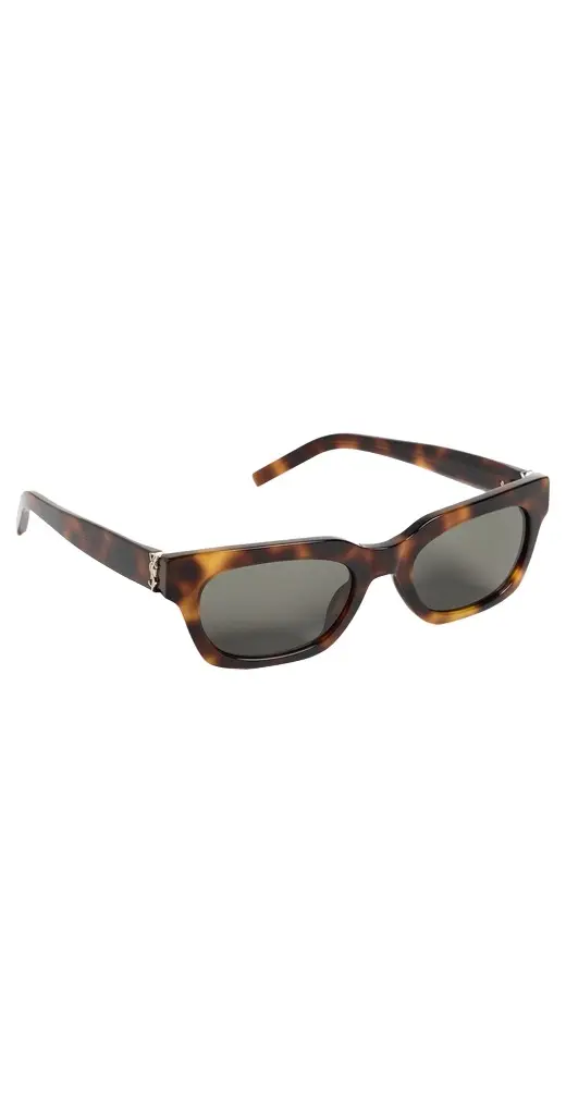 Saint Laurent Tortoise Rectangle Sunglasses