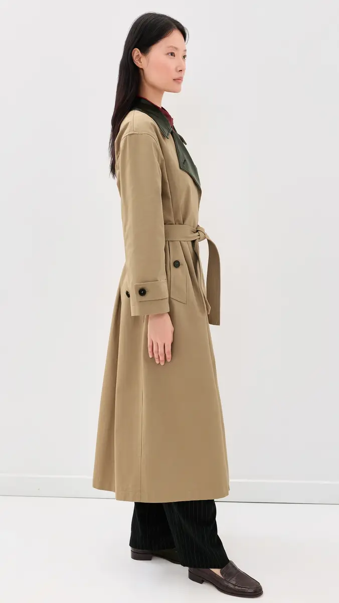MSGM Gabardine Trench Coat | Thumbnail 4 MSGM Gabardine Trench Coat | Thumbnail 4