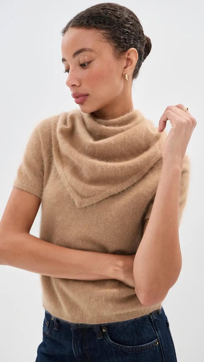 LE BOP Brushed Cashmere Bandana Scarf | Thumbnail 5 LE BOP Brushed Cashmere Bandana Scarf | Thumbnail 5