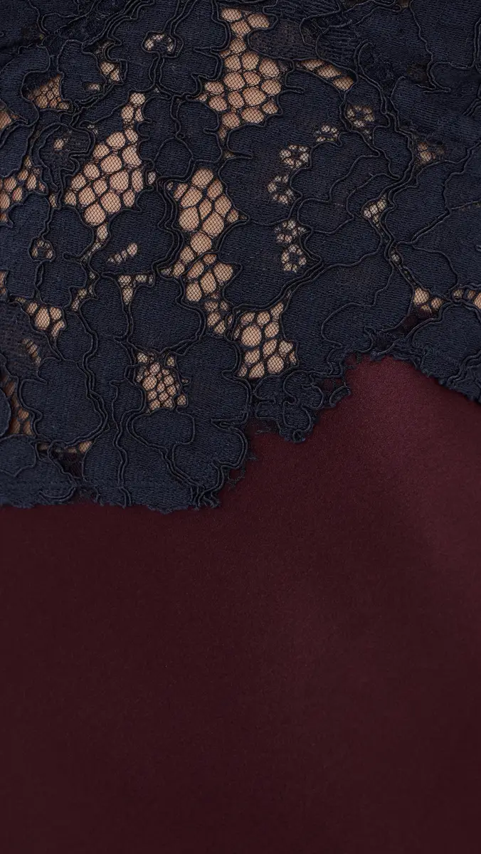 L'Agence Araminta Lace Applique Silk Dress | Thumbnail 6 L'Agence Araminta Lace Applique Silk Dress | Thumbnail 6