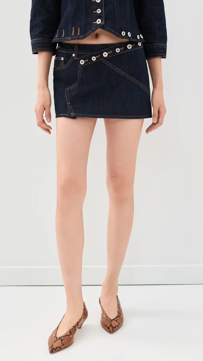 With Jean Drew Denim Skirt | Thumbnail 2
