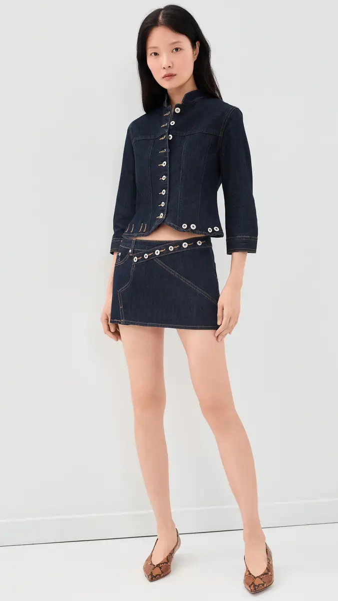 With Jean Drew Denim Skirt | Thumbnail 5