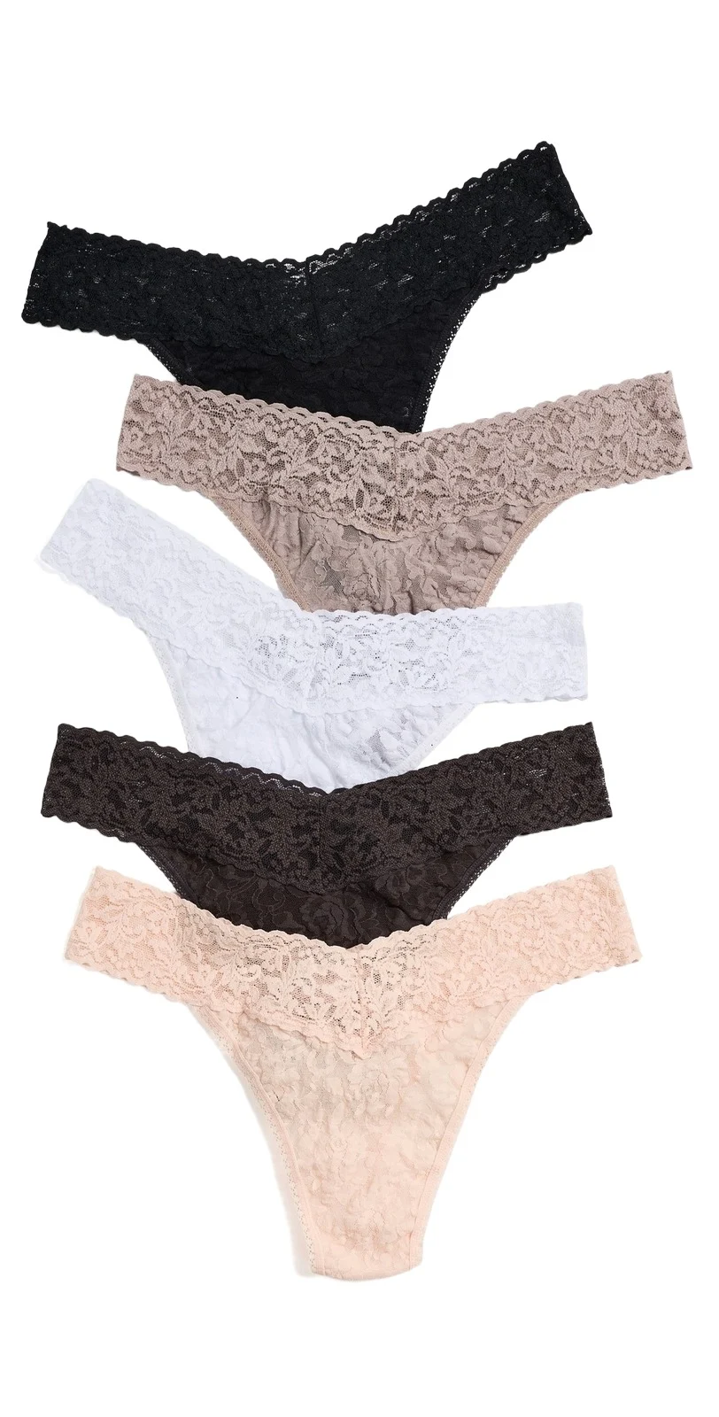Hanky Panky Original Rise Thong Panties 5-Pack