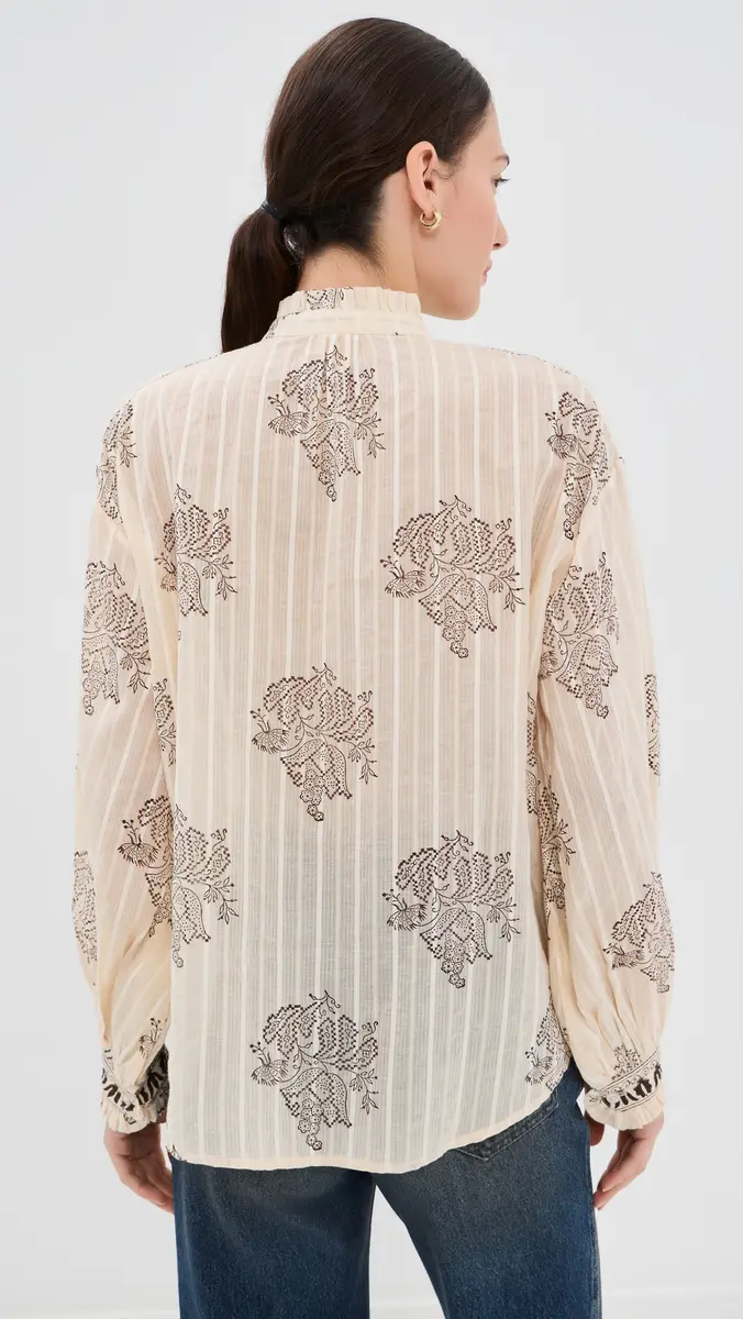 ALIX OF BOHEMIA Poet Grapevine Stripe Blouse | Thumbnail 3 ALIX OF BOHEMIA Poet Grapevine Stripe Blouse | Thumbnail 3