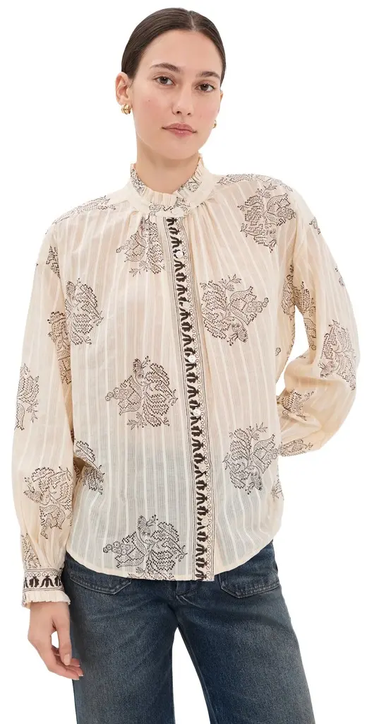 Poet Grapevine Stripe Blouse Poet Grapevine Stripe Blouse