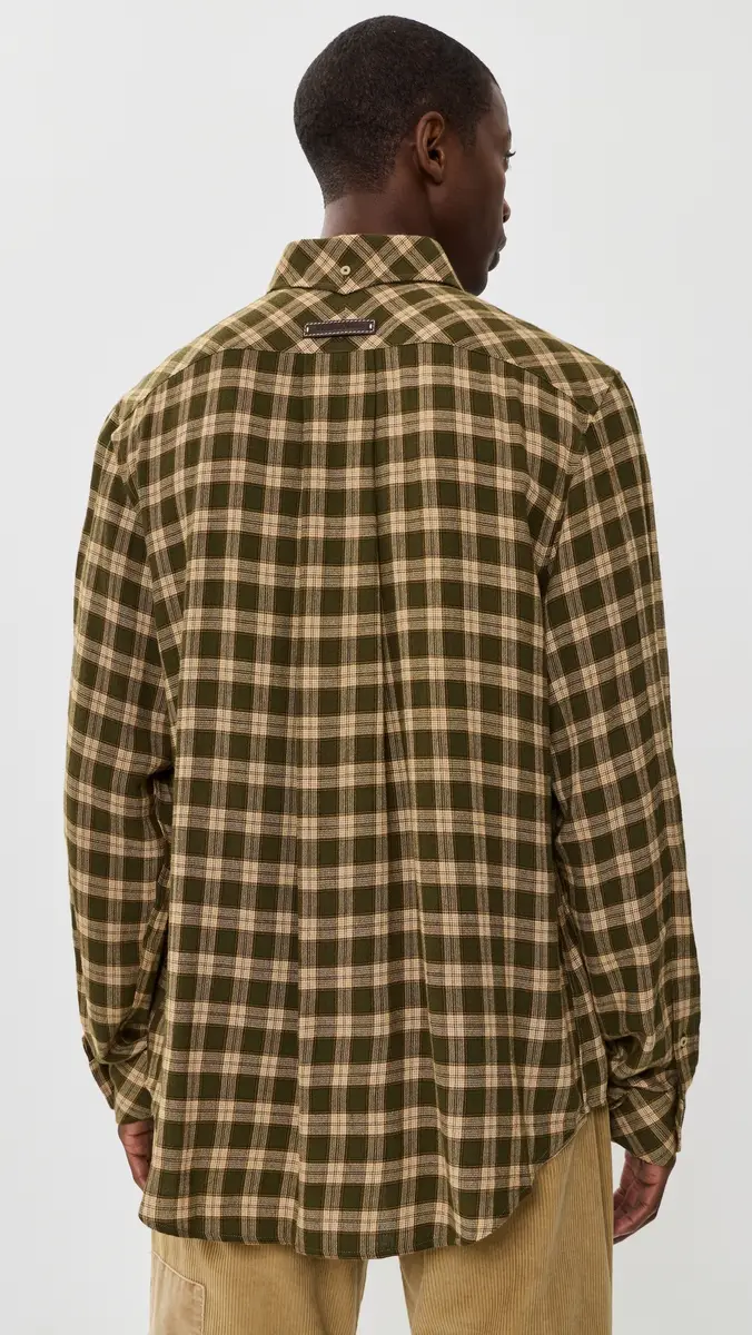 Wales Bonner Canopy Brushed Overcheck Shirt | Thumbnail 3 Wales Bonner Canopy Brushed Overcheck Shirt | Thumbnail 3