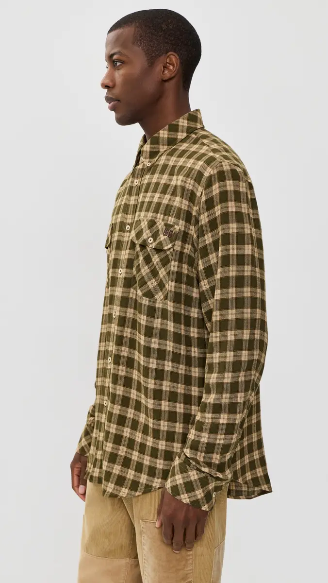 Wales Bonner Canopy Brushed Overcheck Shirt | Thumbnail 4 Wales Bonner Canopy Brushed Overcheck Shirt | Thumbnail 4