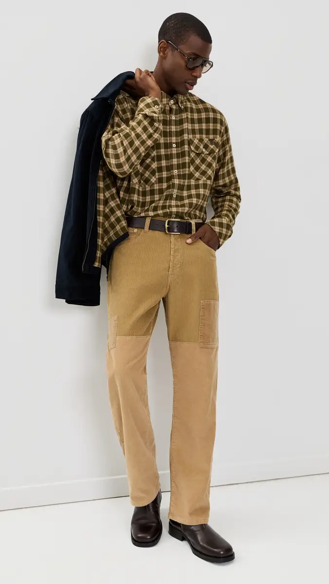 Wales Bonner Canopy Brushed Overcheck Shirt | Thumbnail 5 Wales Bonner Canopy Brushed Overcheck Shirt | Thumbnail 5