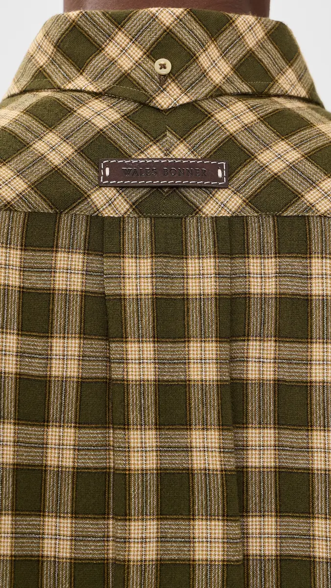 Wales Bonner Canopy Brushed Overcheck Shirt | Thumbnail 6 Wales Bonner Canopy Brushed Overcheck Shirt | Thumbnail 6