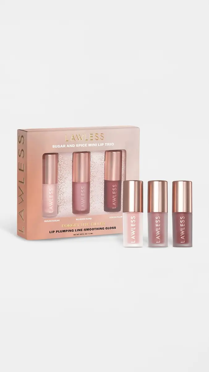 LAWLESS Mini Forget The Filler Lip Plumping Line Smoothing Gloss Set | Thumbnail 2
