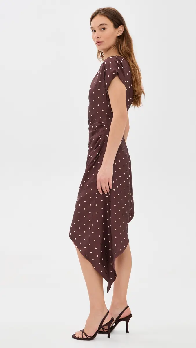 Another Girl Polka Dot Asymmetric Cap Sleeve Dress | Thumbnail 4 Another Girl Polka Dot Asymmetric Cap Sleeve Dress | Thumbnail 4
