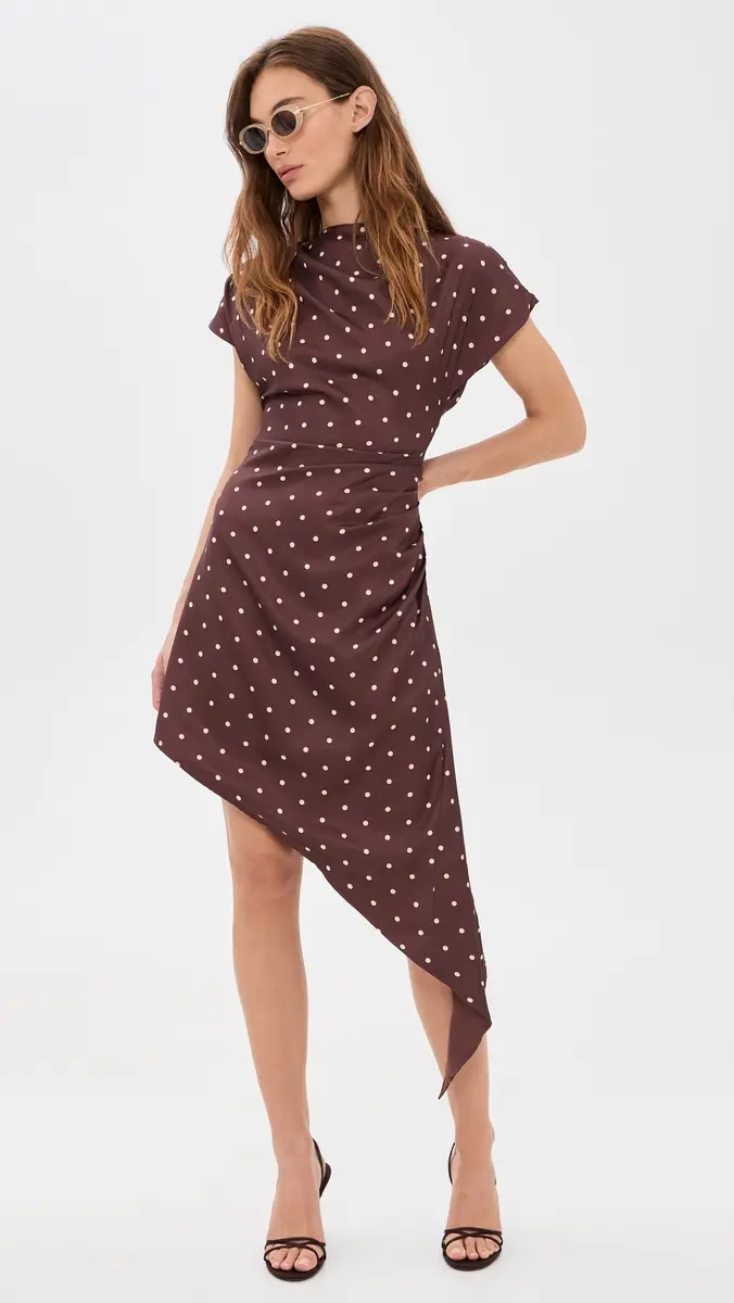 Another Girl Polka Dot Asymmetric Cap Sleeve Dress | Thumbnail 5 Another Girl Polka Dot Asymmetric Cap Sleeve Dress | Thumbnail 5
