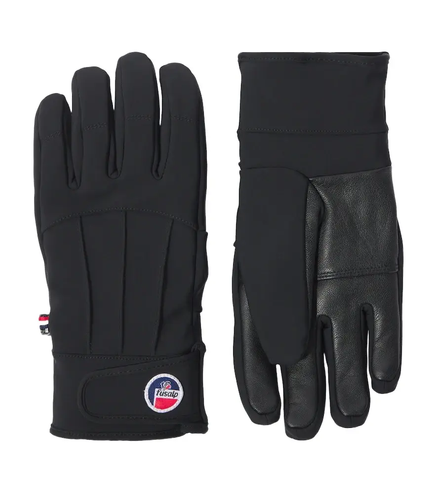 Fusalp Glacier leather-trimmed ski gloves