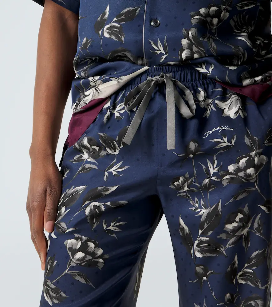 Dolce & Gabbana Floral silk twill wide-leg pants | Thumbnail 2 Dolce & Gabbana Floral silk twill wide-leg pants | Thumbnail 2