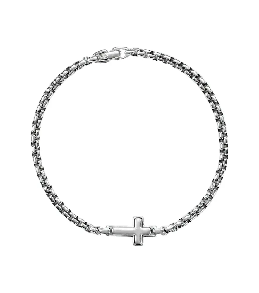 David Yurman Cross Station sterling silver bracelet