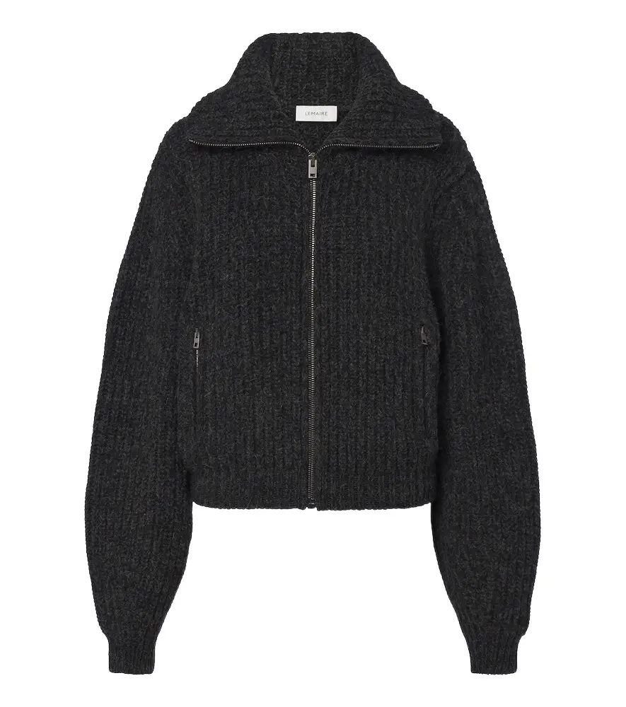 Alpaca and yak zip-up cardigan Alpaca and yak zip-up cardigan