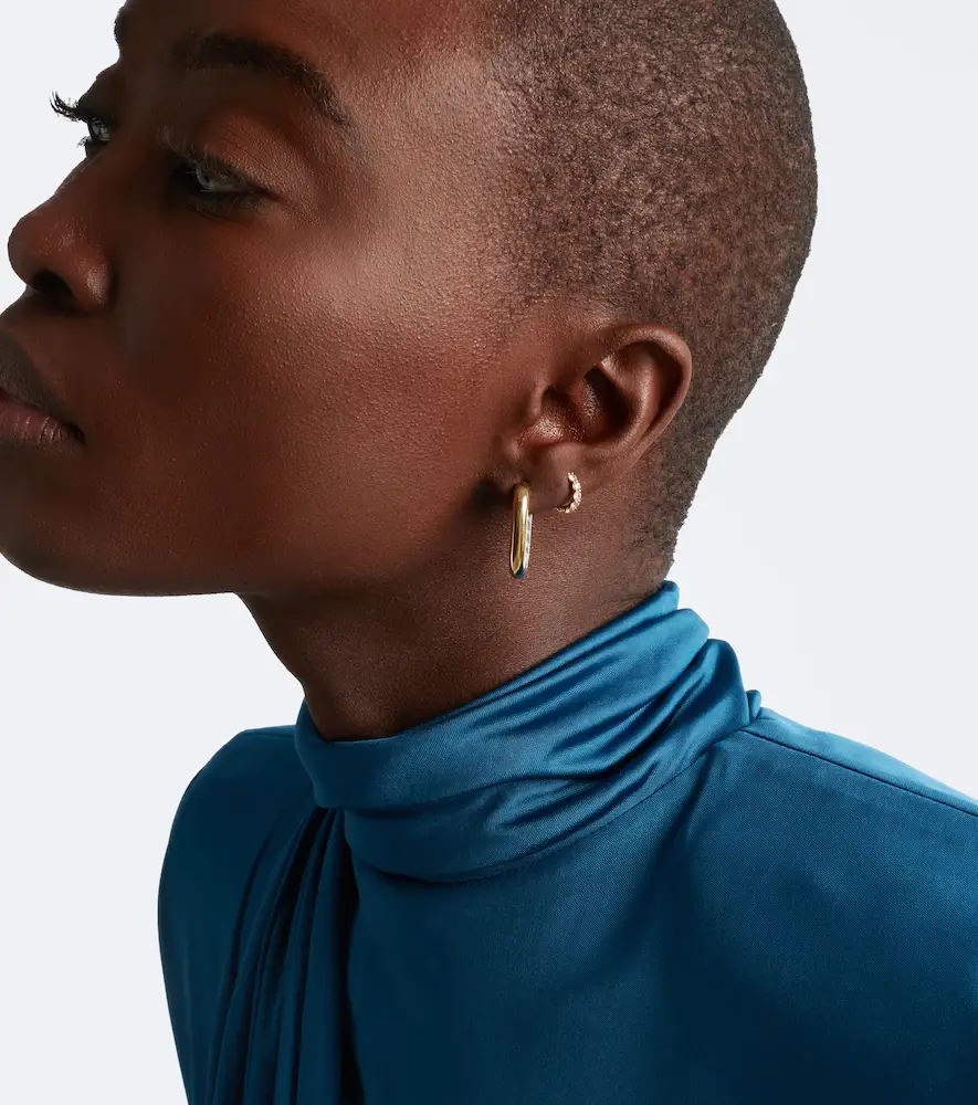 David Yurman DY Madison sterling silver and 14kt gold hoop earrings | Thumbnail 2 David Yurman DY Madison sterling silver and 14kt gold hoop earrings | Thumbnail 2