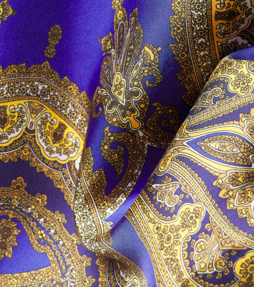 Saint Laurent Paisley silk twill scarf | Thumbnail 2