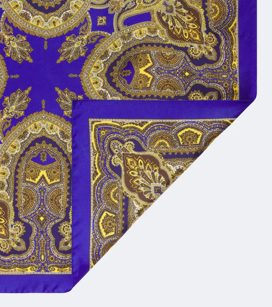 Saint Laurent Paisley silk twill scarf | Thumbnail 3