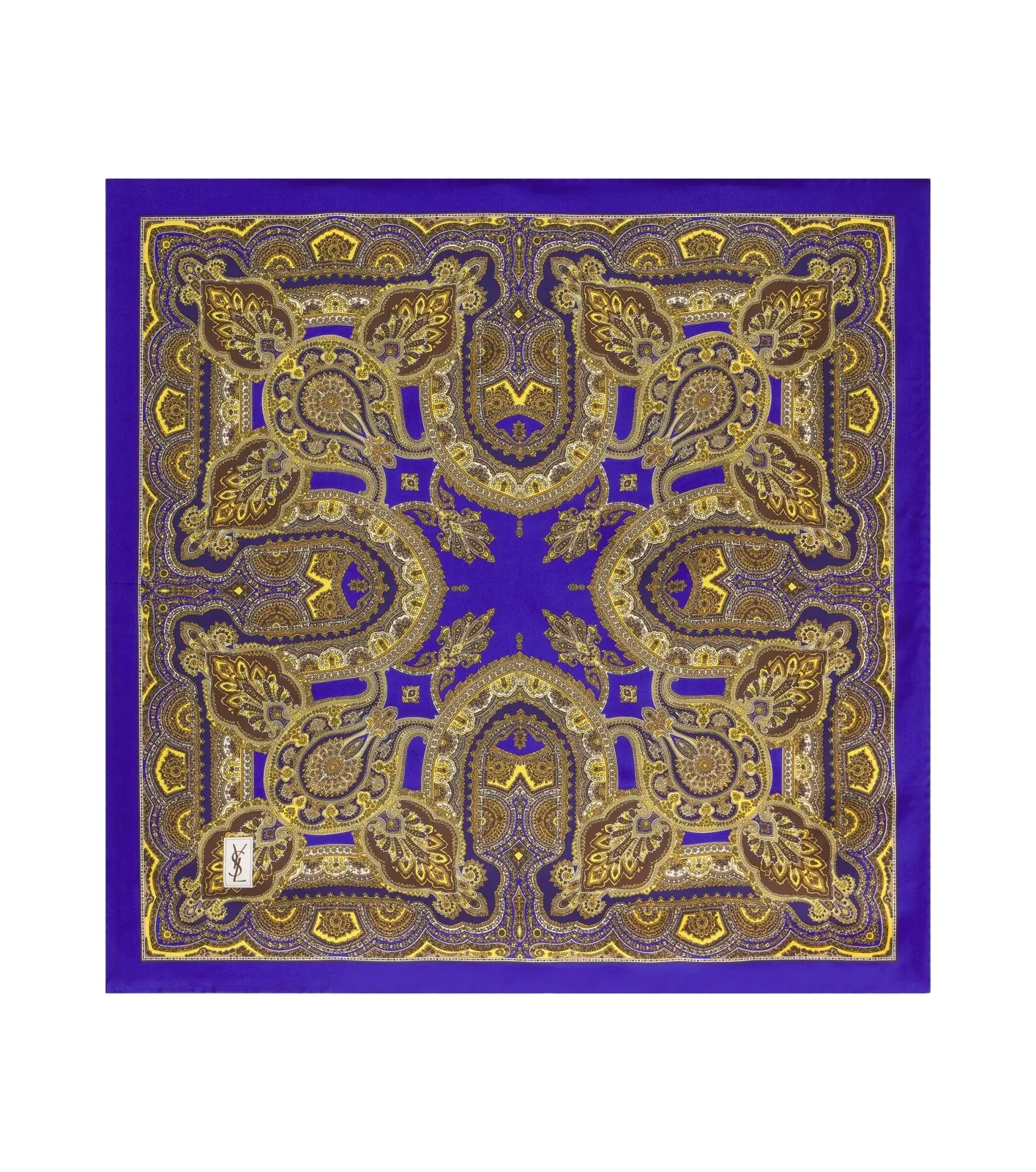 Saint Laurent Paisley silk twill scarf