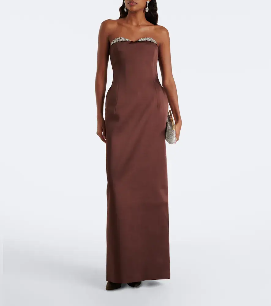 The New Arrivals Ilkyaz Ozel Embellished satin bustier gown | Thumbnail 5 The New Arrivals Ilkyaz Ozel Embellished satin bustier gown | Thumbnail 5