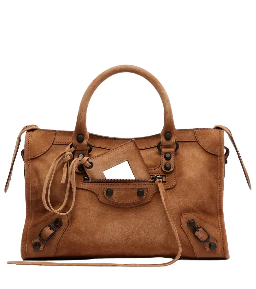 Le City Small suede top-handle bag