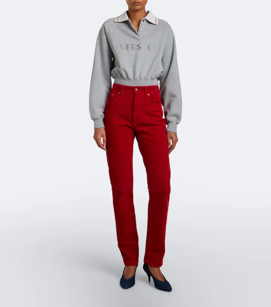 Versace Cotton corduroy slim pants | Thumbnail 2 Versace Cotton corduroy slim pants | Thumbnail 2
