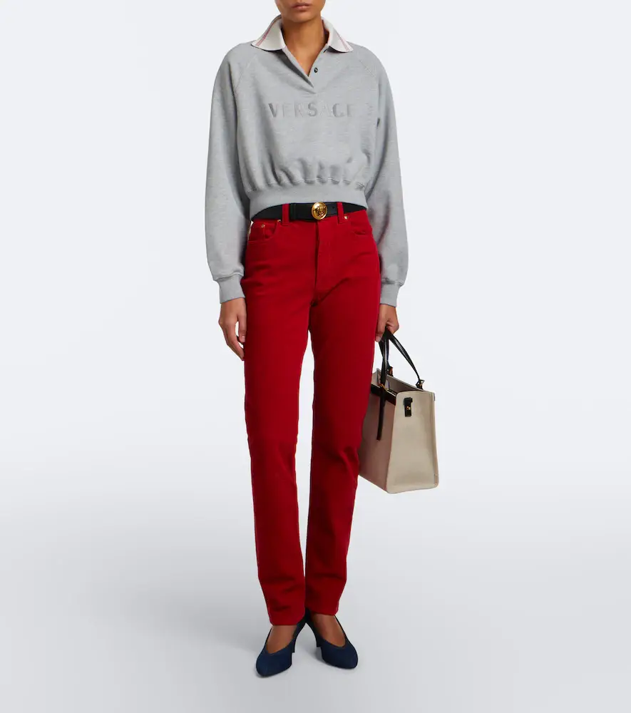 Versace Cotton corduroy slim pants | Thumbnail 4 Versace Cotton corduroy slim pants | Thumbnail 4
