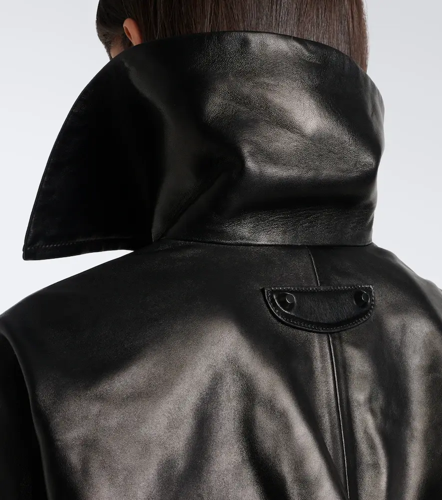 Balenciaga Belted cropped leather jacket | Thumbnail 2 Balenciaga Belted cropped leather jacket | Thumbnail 2