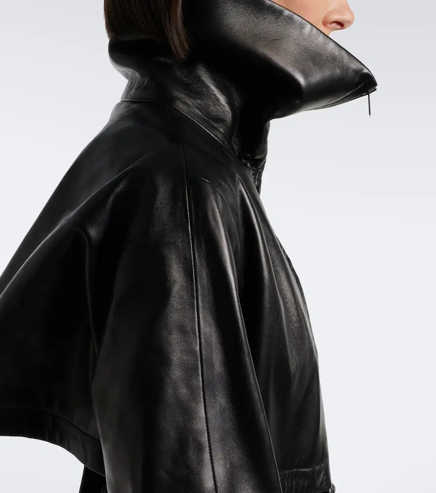 Balenciaga Belted cropped leather jacket | Thumbnail 6 Balenciaga Belted cropped leather jacket | Thumbnail 6
