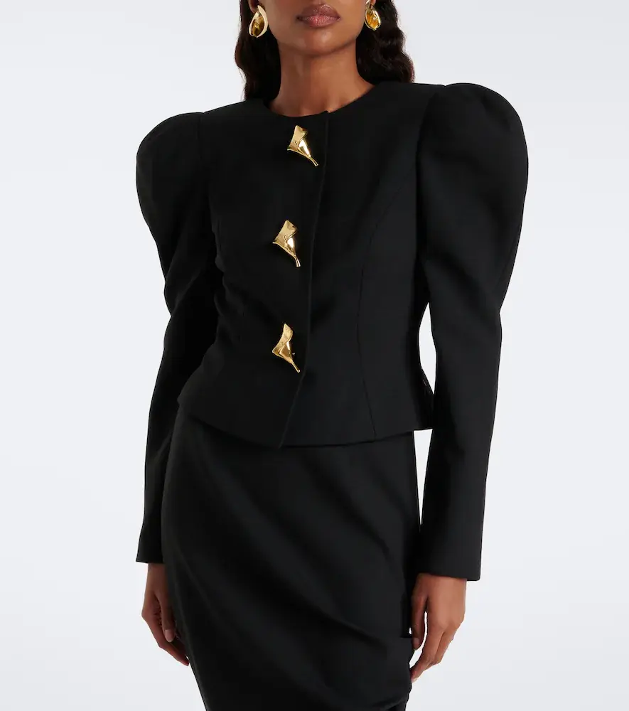 Carolina Herrera Puff-sleeve wool-blend jacket | Thumbnail 5