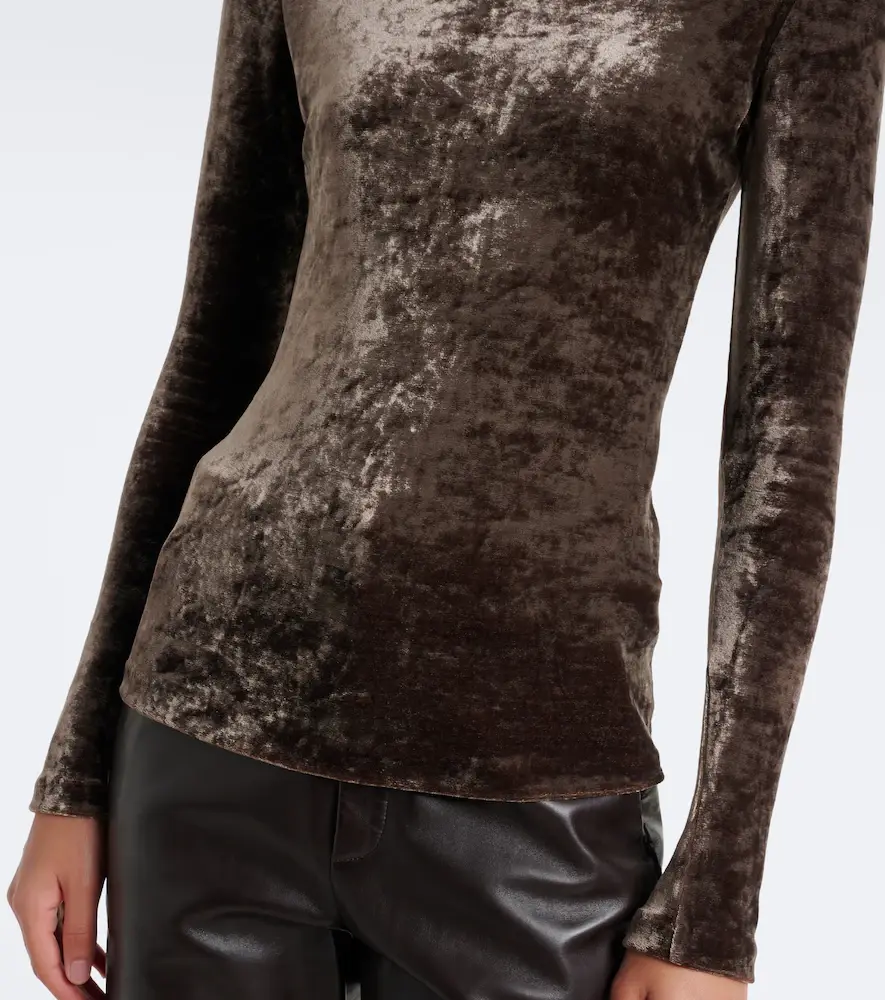 Ralph Lauren Collection Ilene velour top | Thumbnail 2 Ralph Lauren Collection Ilene velour top | Thumbnail 2