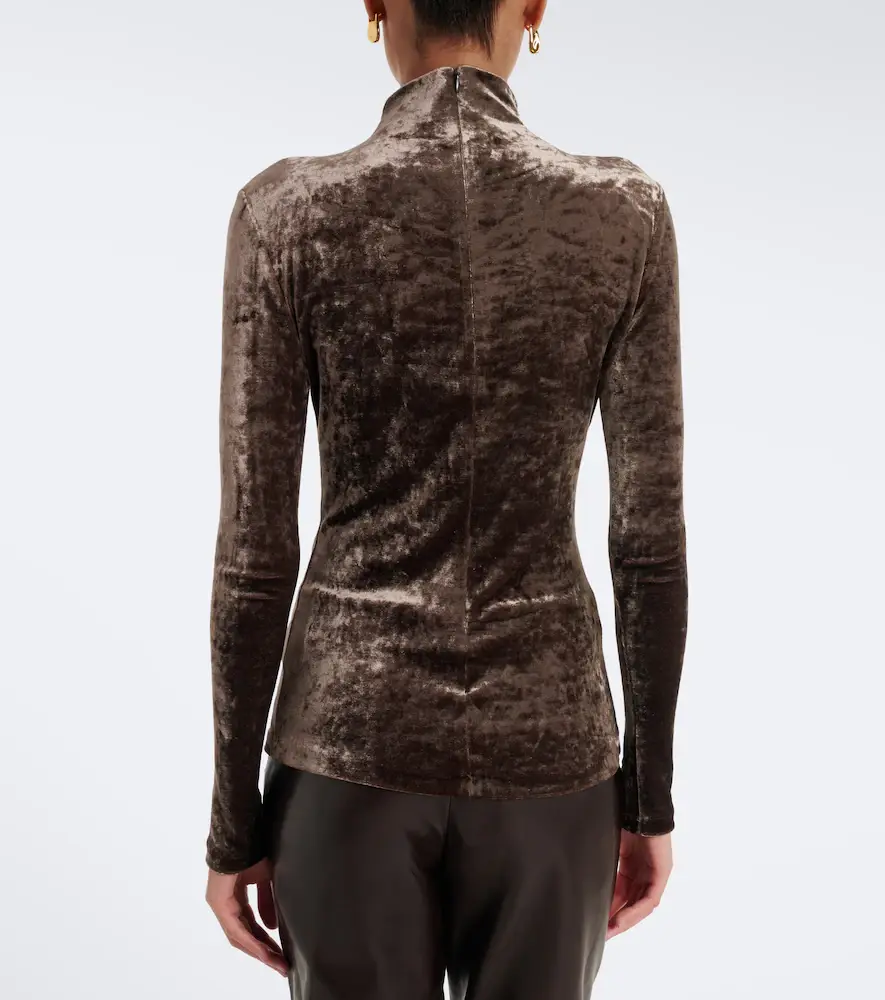 Ralph Lauren Collection Ilene velour top | Thumbnail 3 Ralph Lauren Collection Ilene velour top | Thumbnail 3
