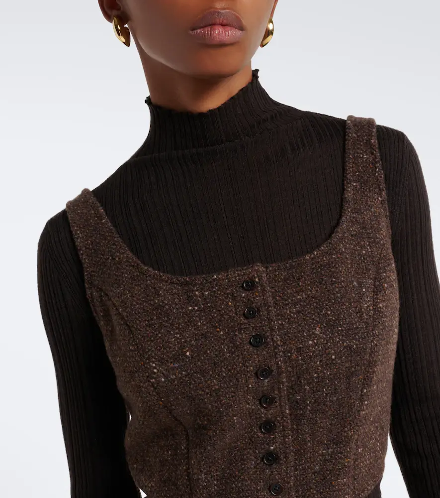 Ralph Lauren Collection Sherry wool and cashmere-blend tweed top | Thumbnail 4 Ralph Lauren Collection Sherry wool and cashmere-blend tweed top | Thumbnail 4