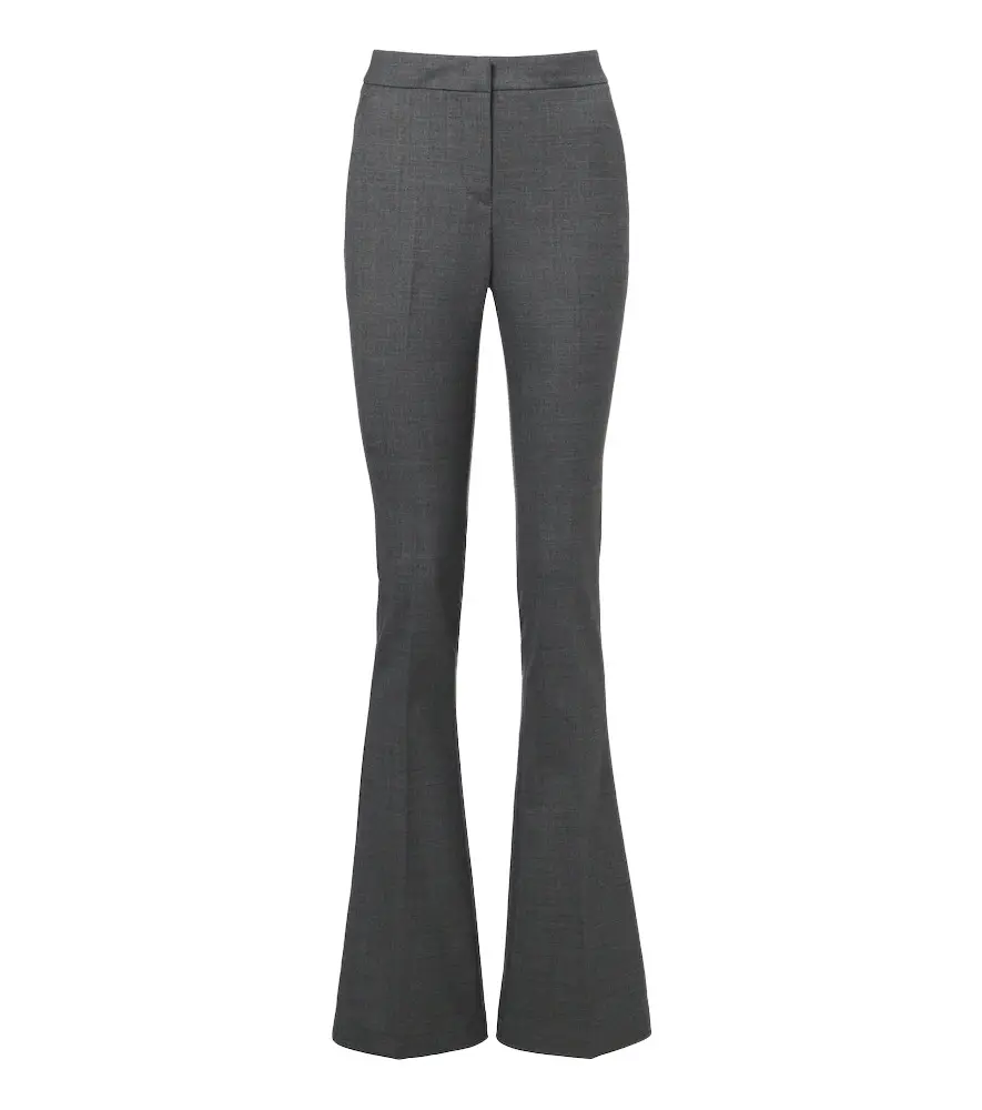 Mid-rise flared pants