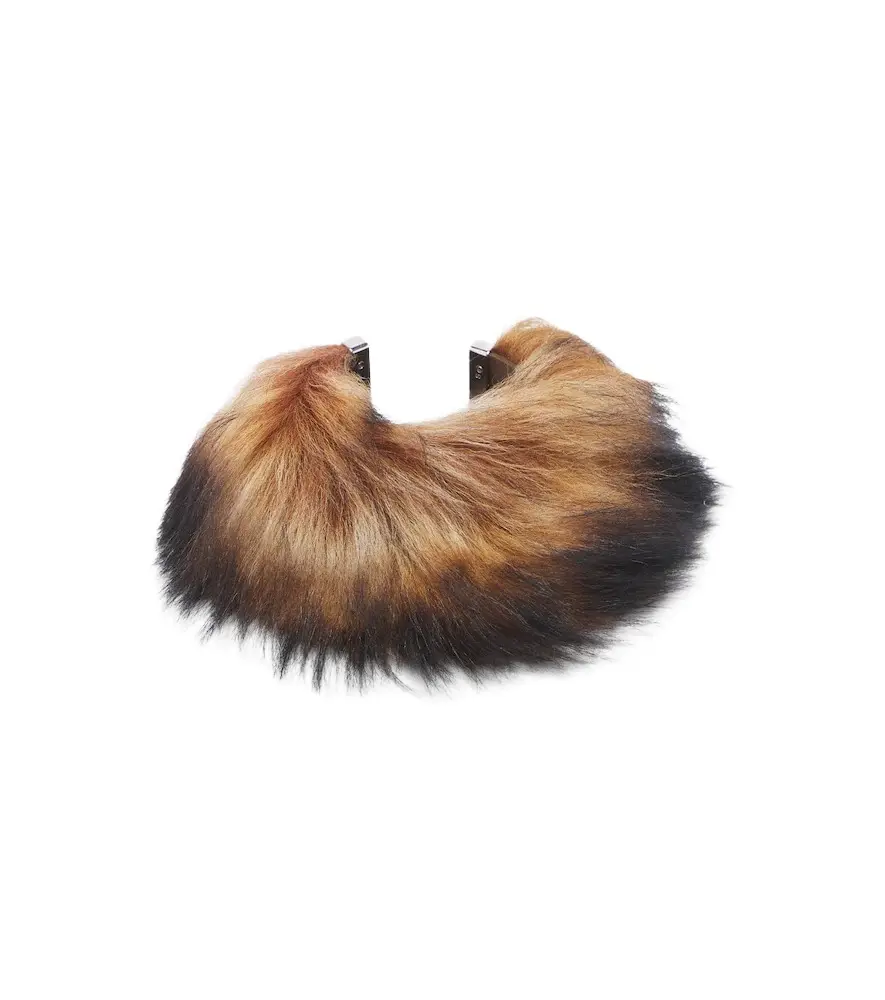 Acne Studios Shearling cuff bracelet