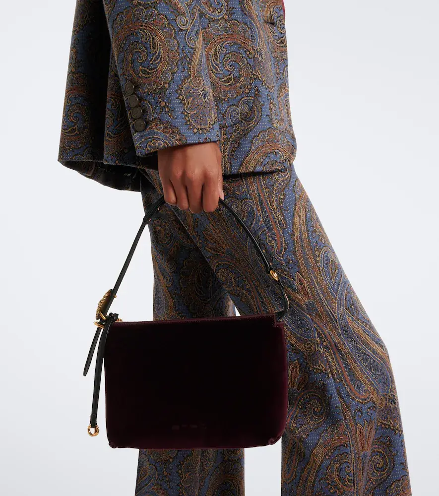 Etro Small velvet shoulder bag | Thumbnail 5 Etro Small velvet shoulder bag | Thumbnail 5