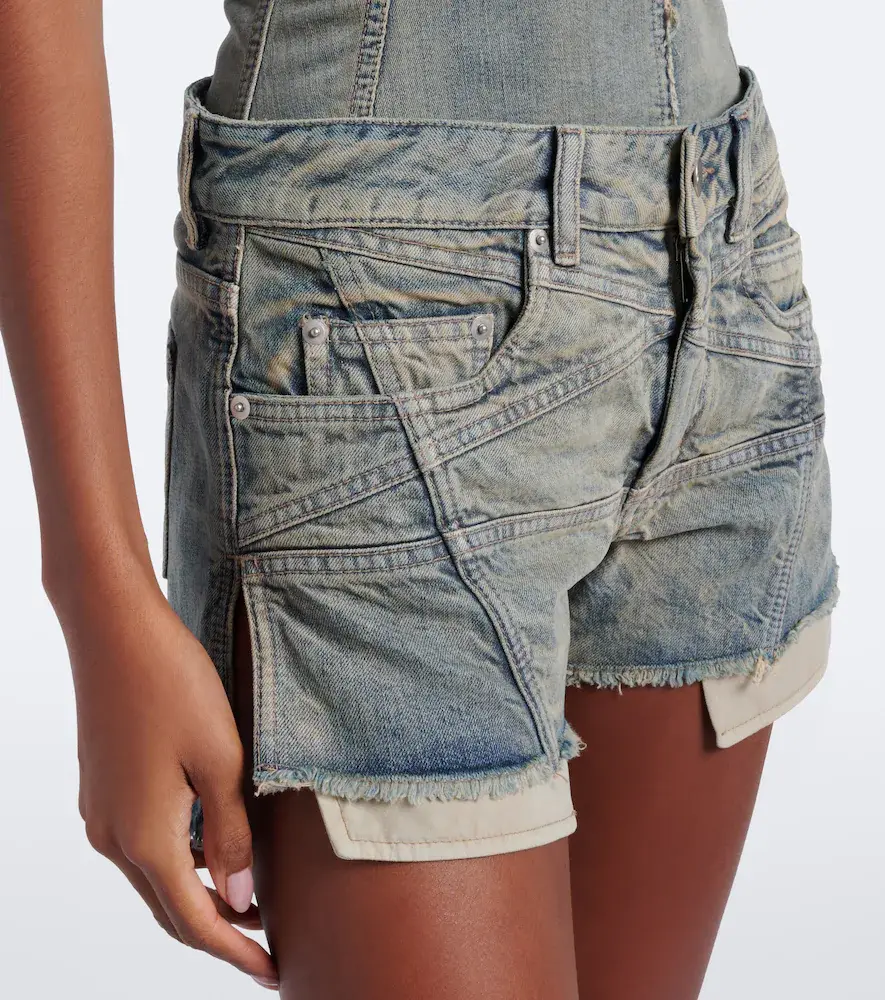 Rick Owens DRKSHDW Lana faded denim shorts | Thumbnail 3 Rick Owens DRKSHDW Lana faded denim shorts | Thumbnail 3